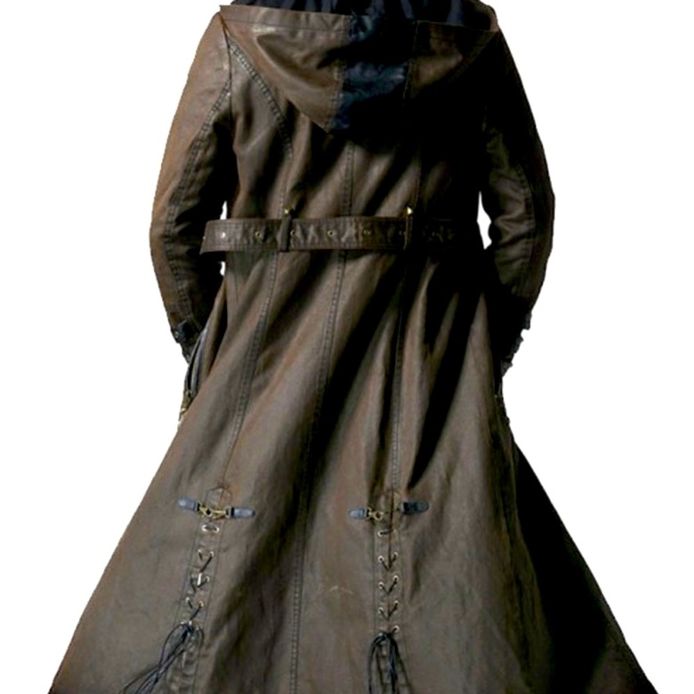 Punk Rave Hooded Long Coat - Picture 7 of 9
